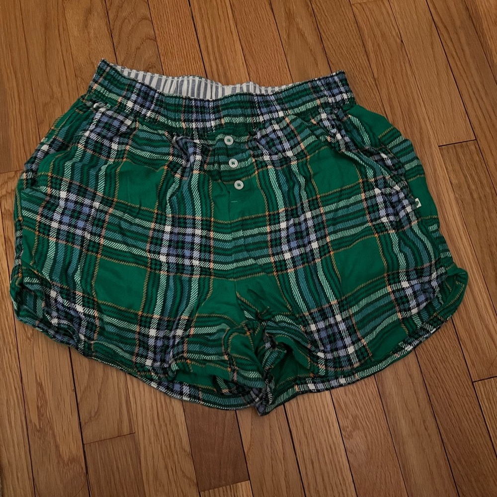 Green Plaid Aerie pajamas